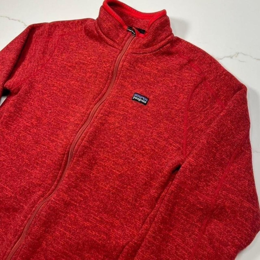 Patagonia Better Sweater Full Zip Jacket Womens Red Heathered Fleece L